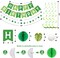 Green Birthday Party Decorations - Happy Banner with Honeycomb Balls